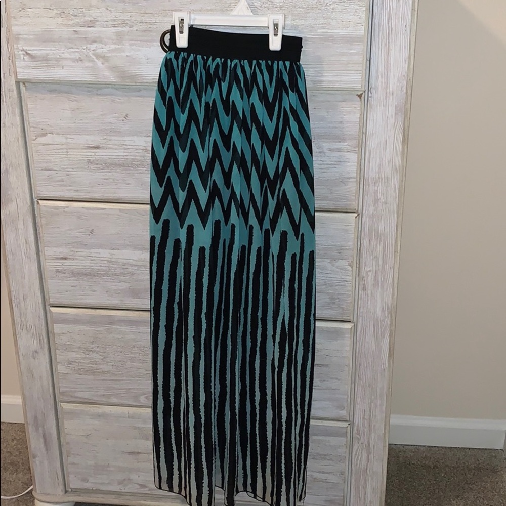 Blue Aztec print Maxi Skirt